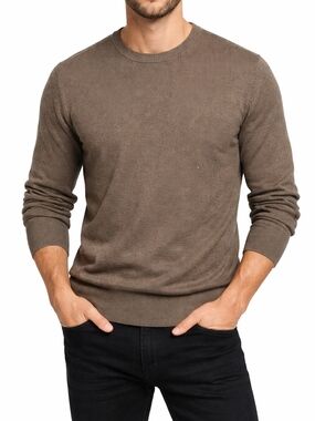 H&M Men's Crewneck Sweater in Taupe